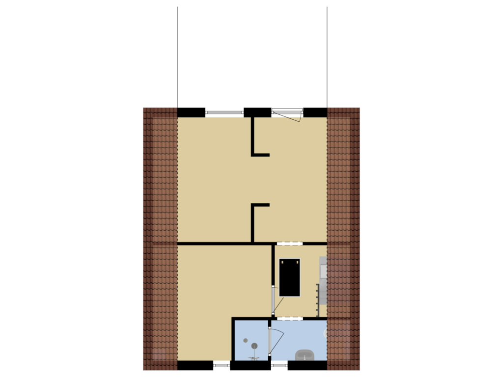 Bekijk plattegrond van 1e verdieping van Parallelstraat 29