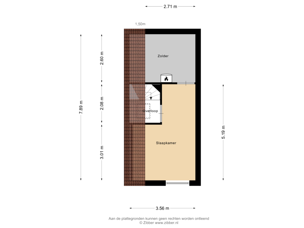 View floorplan of Tweede Verdieping of Rolduckerstraat 81