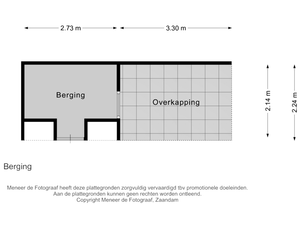 View floorplan of Berging 2 of Molenstraat 45