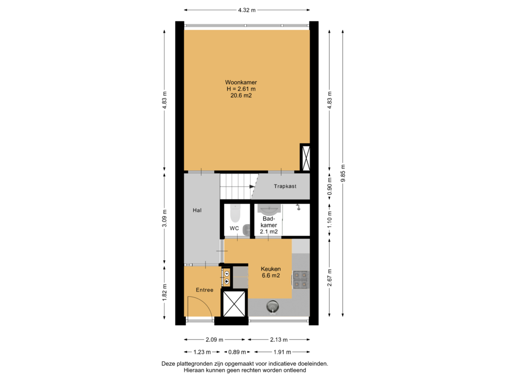 Bekijk plattegrond van 1e Verdieping van Lippe-Biesterfeldweg 14-G