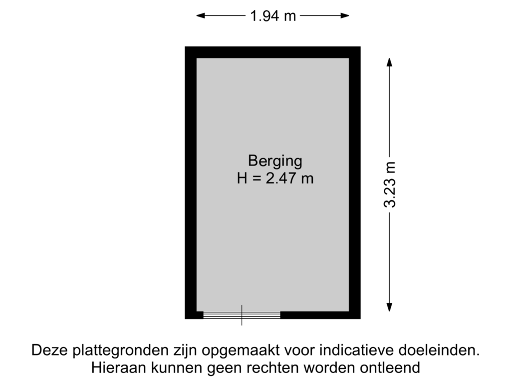 Bekijk plattegrond van Berging van Lippe-Biesterfeldweg 14-G