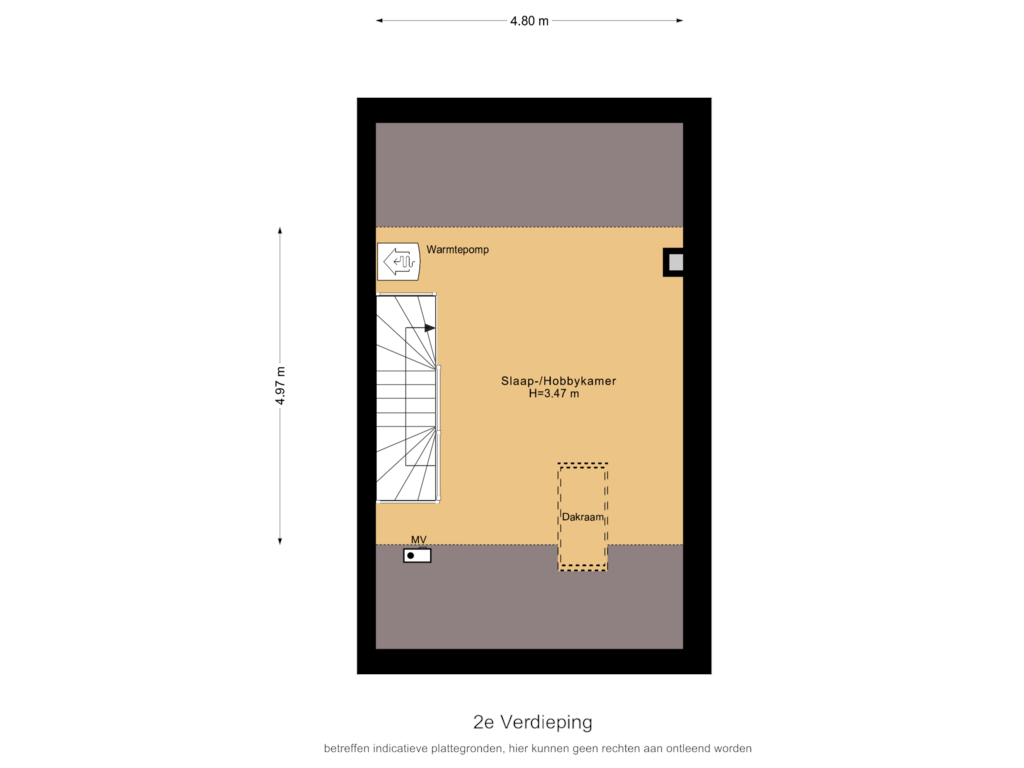 Bekijk plattegrond van 2e Verdieping van Lakenvelder 38