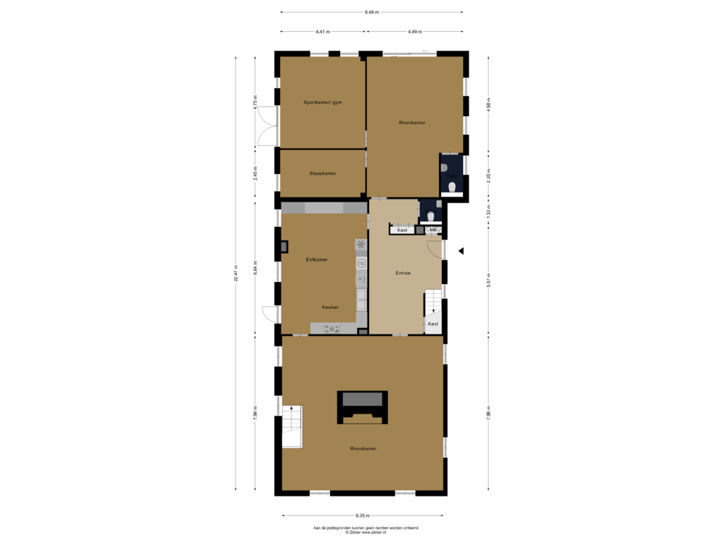 View floorplan of Begane Grond of Nieuwkuikseweg 14