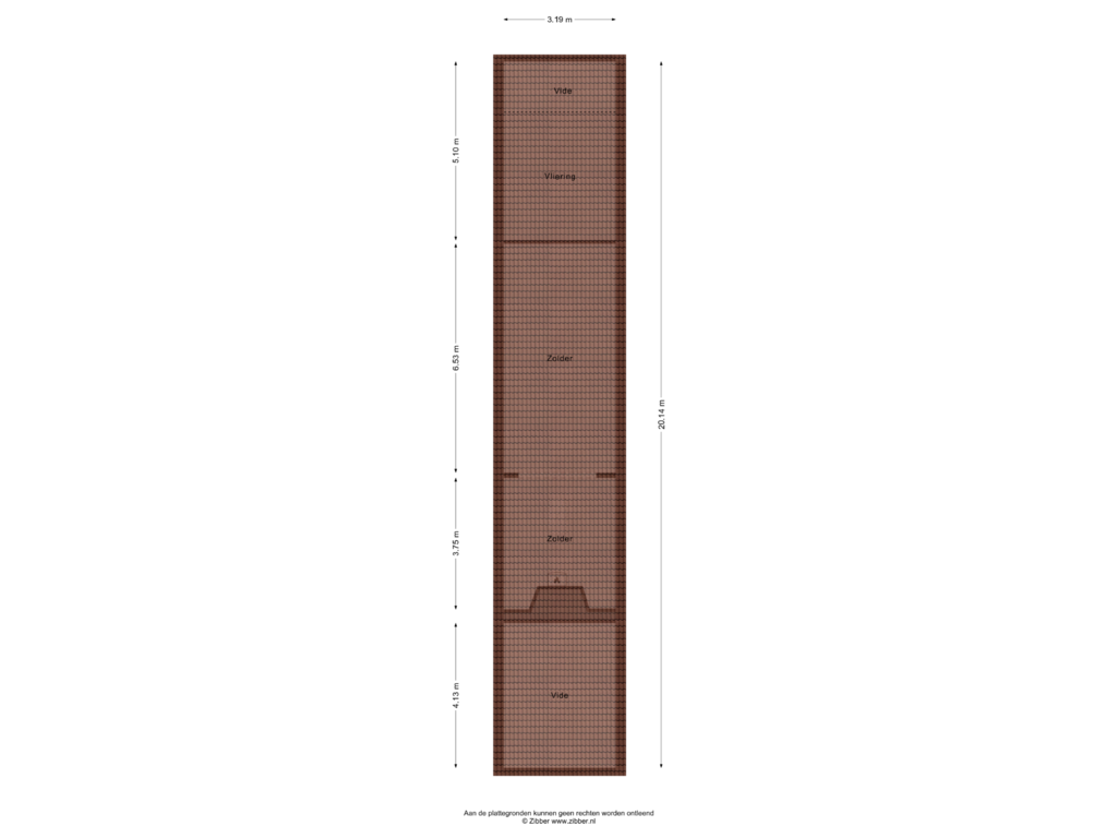 View floorplan of Zolder of Nieuwkuikseweg 14