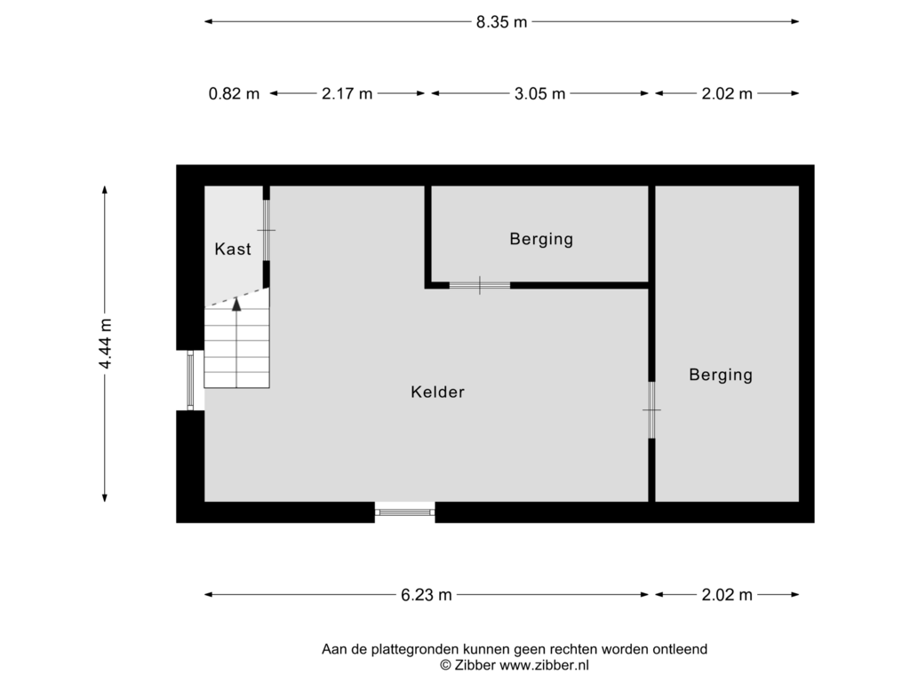 View floorplan of Kelder of Nieuwkuikseweg 14