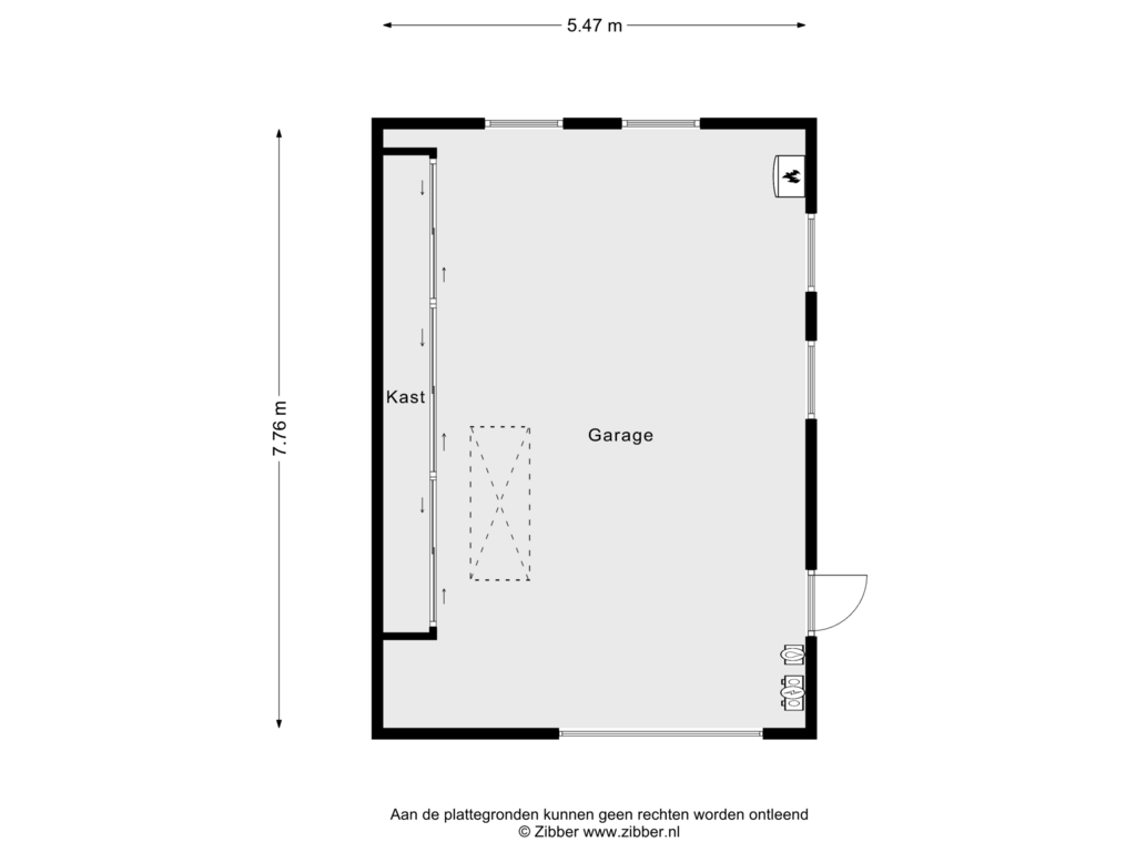 View floorplan of Garage of Nieuwkuikseweg 14