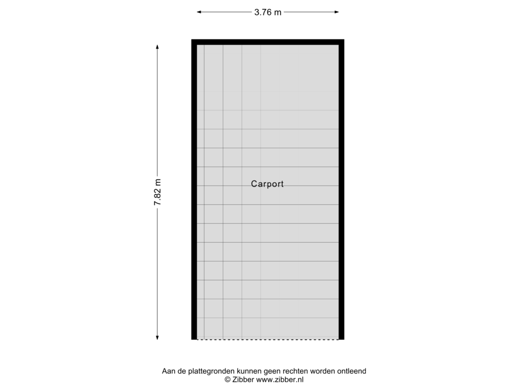 View floorplan of Carport of Nieuwkuikseweg 14