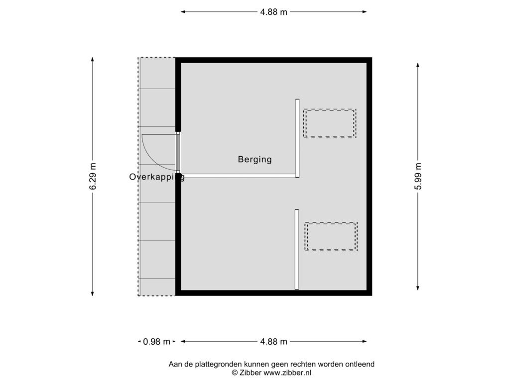 View floorplan of Berging of Nieuwkuikseweg 14