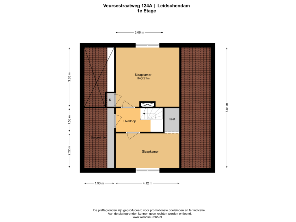 Bekijk plattegrond van 1e Etage van Veursestraatweg 124-A