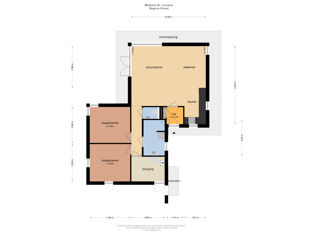 View floorplan of BEGANE GROND of Mutserd 38