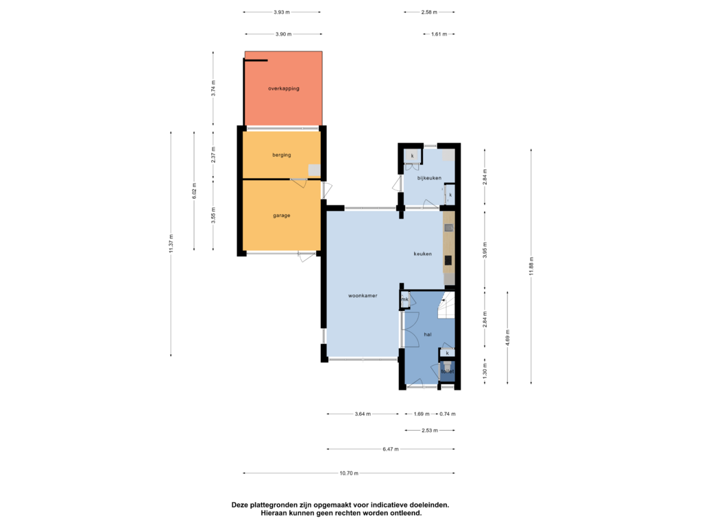 Bekijk plattegrond van Begane grond van Gerrit Bleekerstraat 28