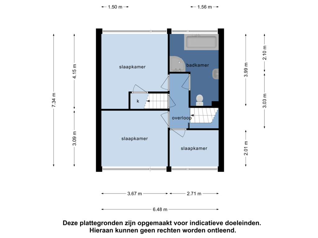 Bekijk plattegrond van 1e verdieping van Gerrit Bleekerstraat 28