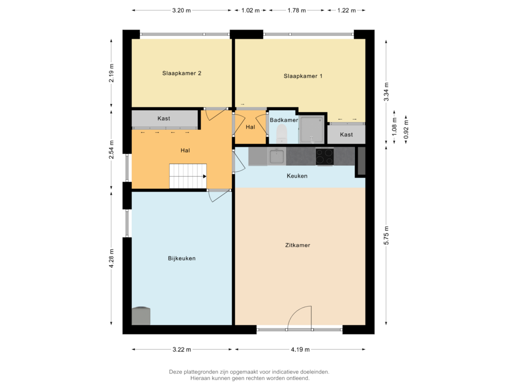 Bekijk plattegrond van Souterrain van Maasstraat 42