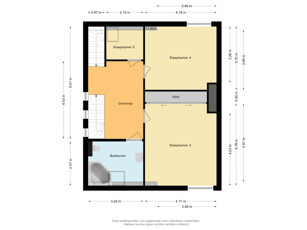 Bekijk plattegrond van Eerste Verdieping van Maasstraat 42