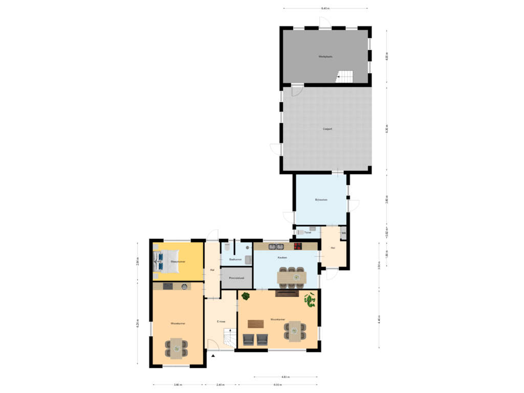 Bekijk plattegrond van Begane Grond van Vermolenweg 49