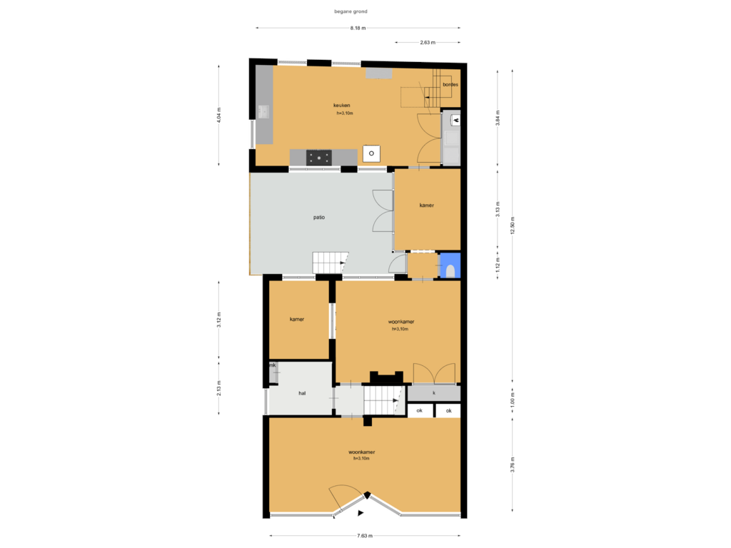 View floorplan of BG of Amsterdamsestraat 11