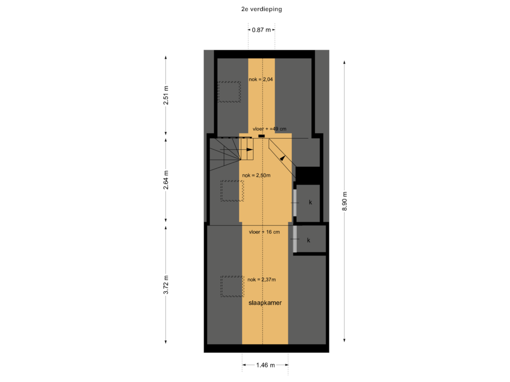 View floorplan of 2e of Amsterdamsestraat 11