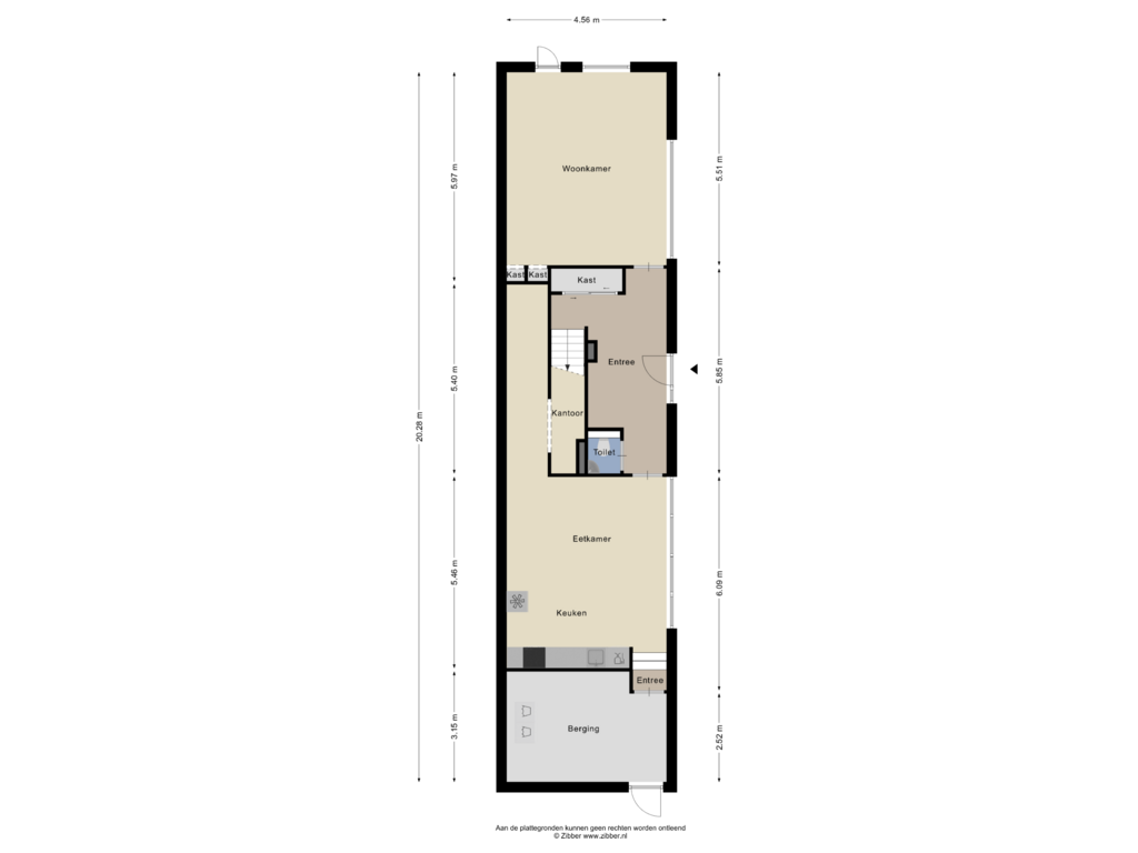 View floorplan of Begane grond of Egelskopstraat 1