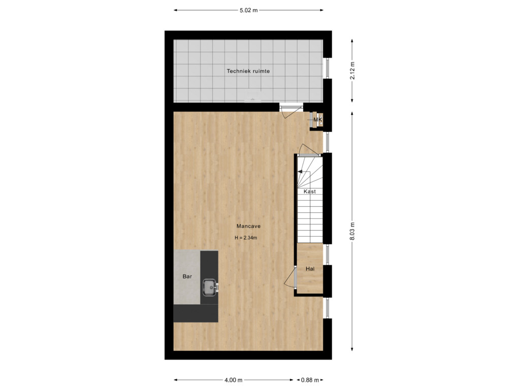 Bekijk plattegrond van Mancave van Ringdijk 2e bedijking 18