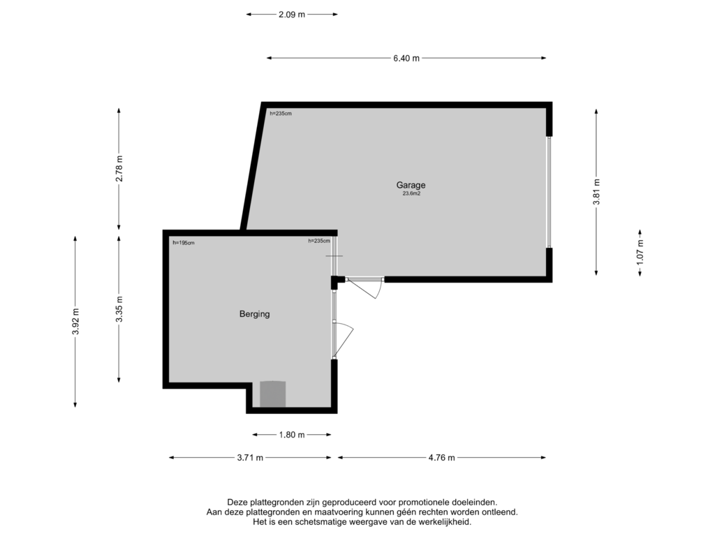 Bekijk plattegrond van Garage van Sportveldstraat 63