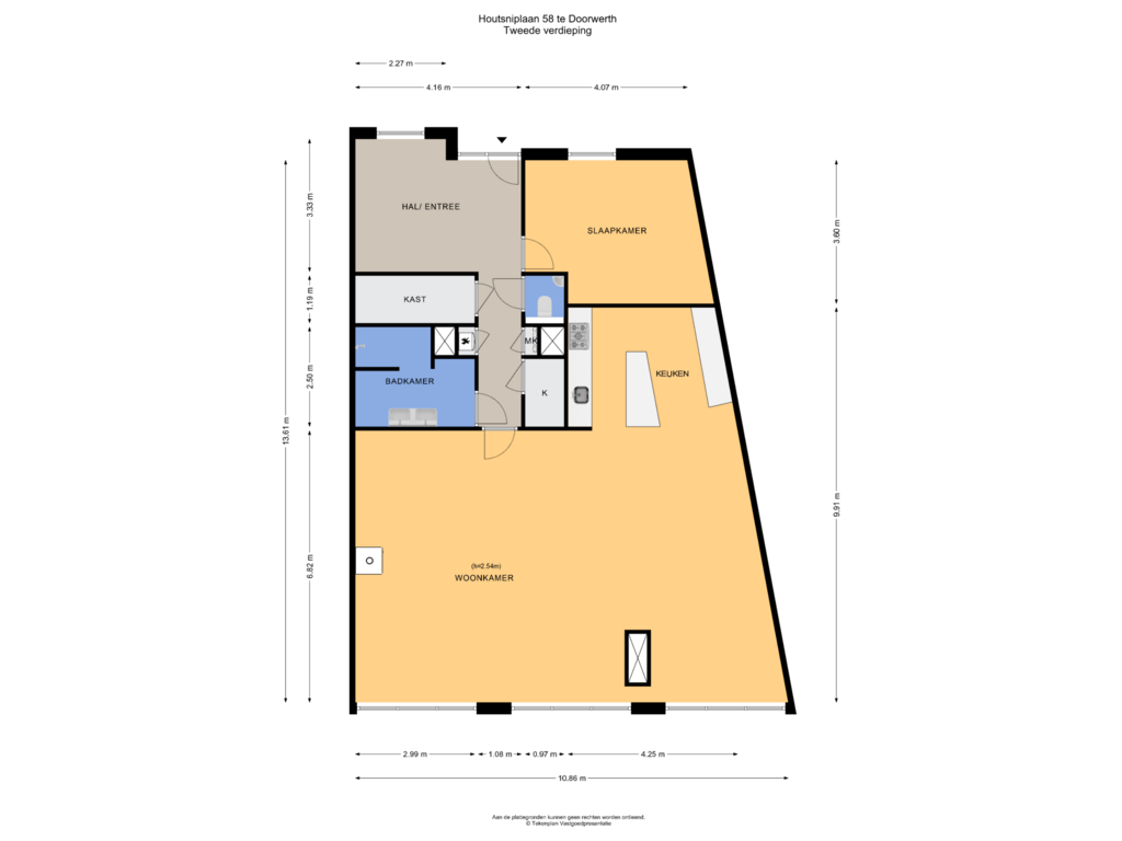 View floorplan of Tweede verdieping of Houtsniplaan 58