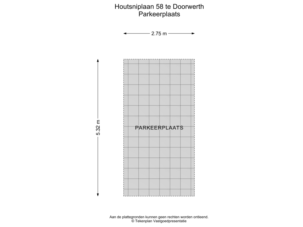 View floorplan of Parkeerplaats of Houtsniplaan 58