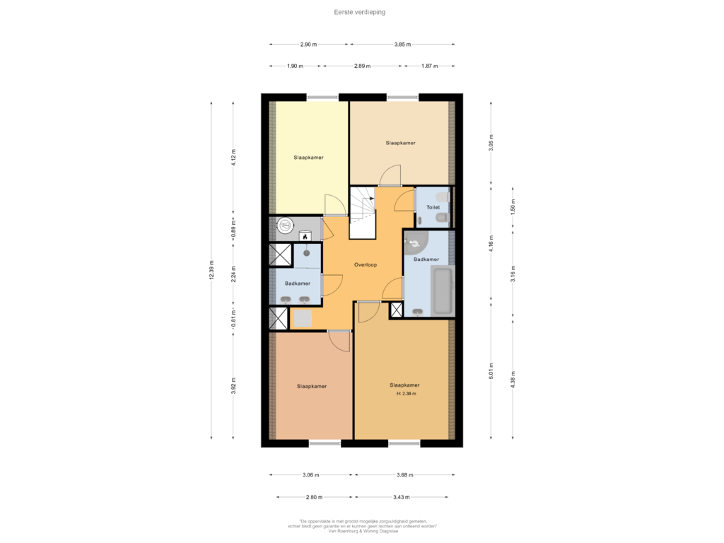 Bekijk plattegrond van Eerste verdieping van Nassaulaan 27