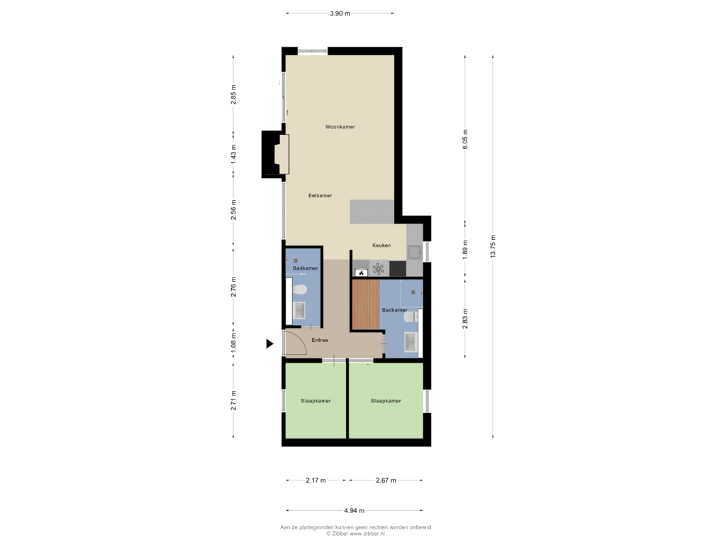 Bekijk plattegrond van Appartement van Traasweg 5-M25