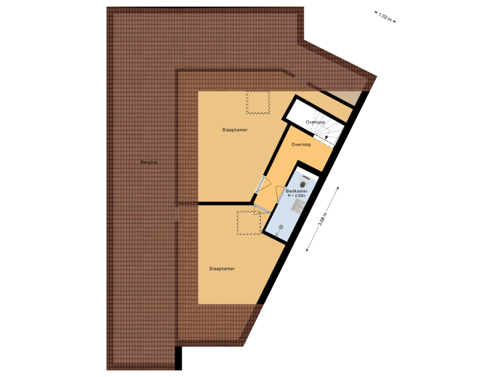 View floorplan of Tweede verdieping of Zuiderzee op Zuid 105