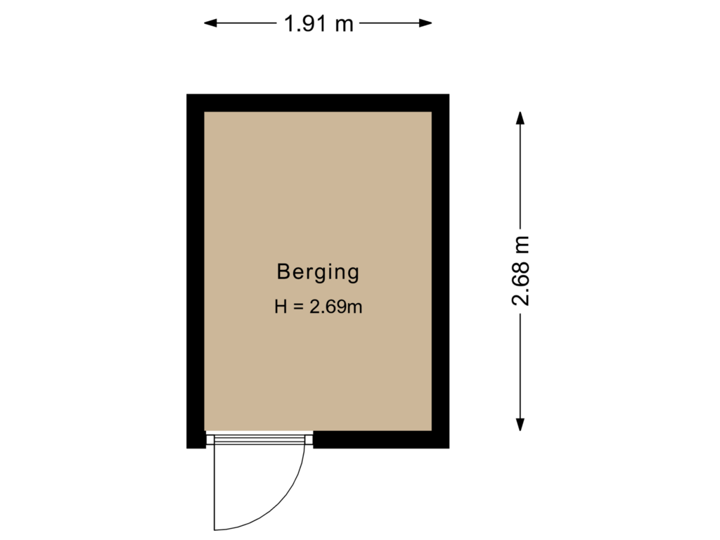 View floorplan of Berging of Zuiderzee op Zuid 105