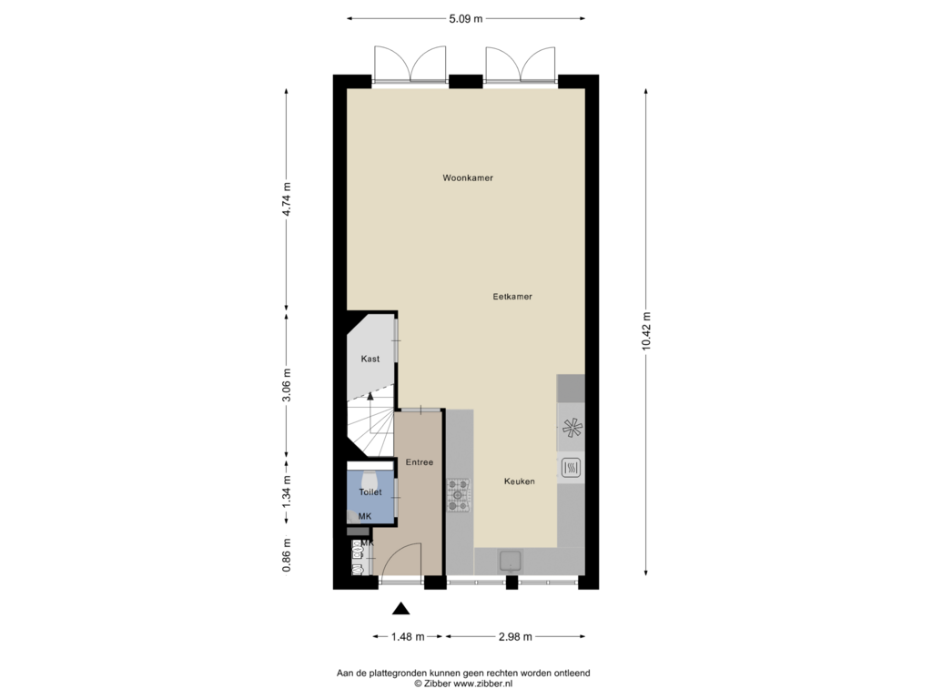 View floorplan of Begane grond of Angstelhof 13