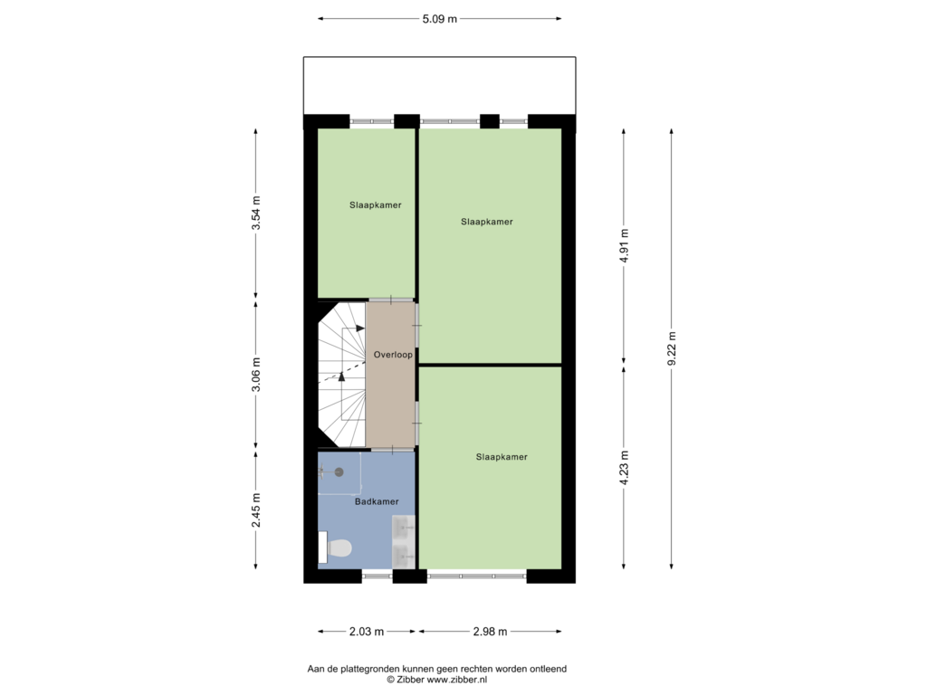 View floorplan of Eerste verdieping of Angstelhof 13