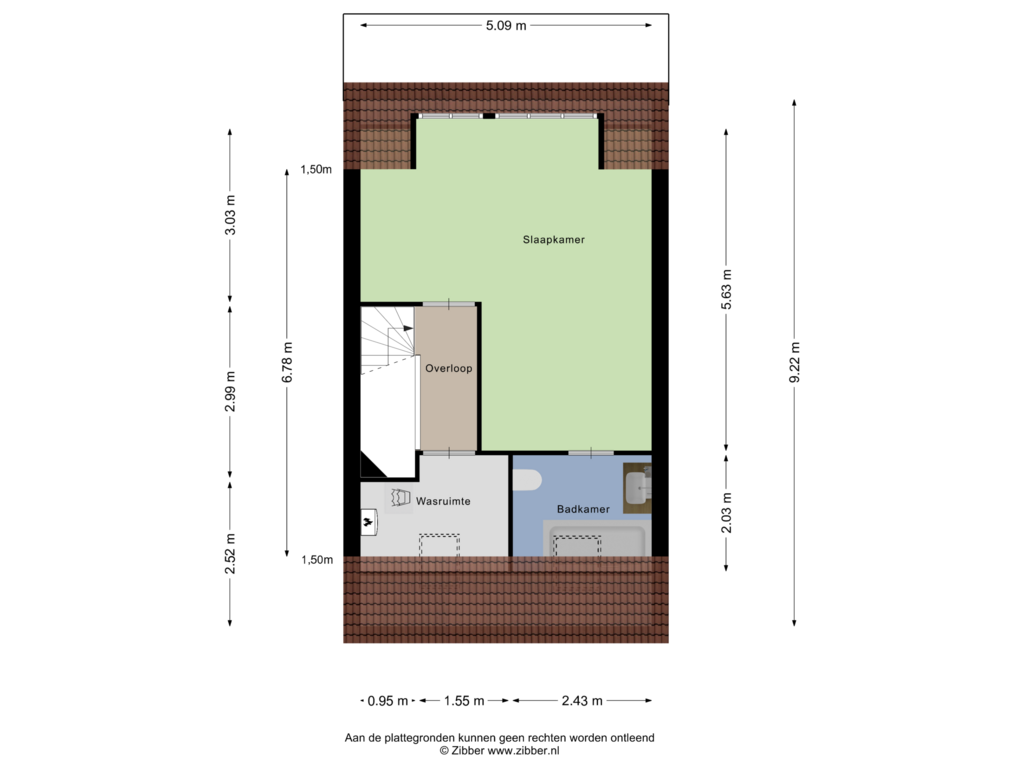 View floorplan of Tweede verdieping of Angstelhof 13