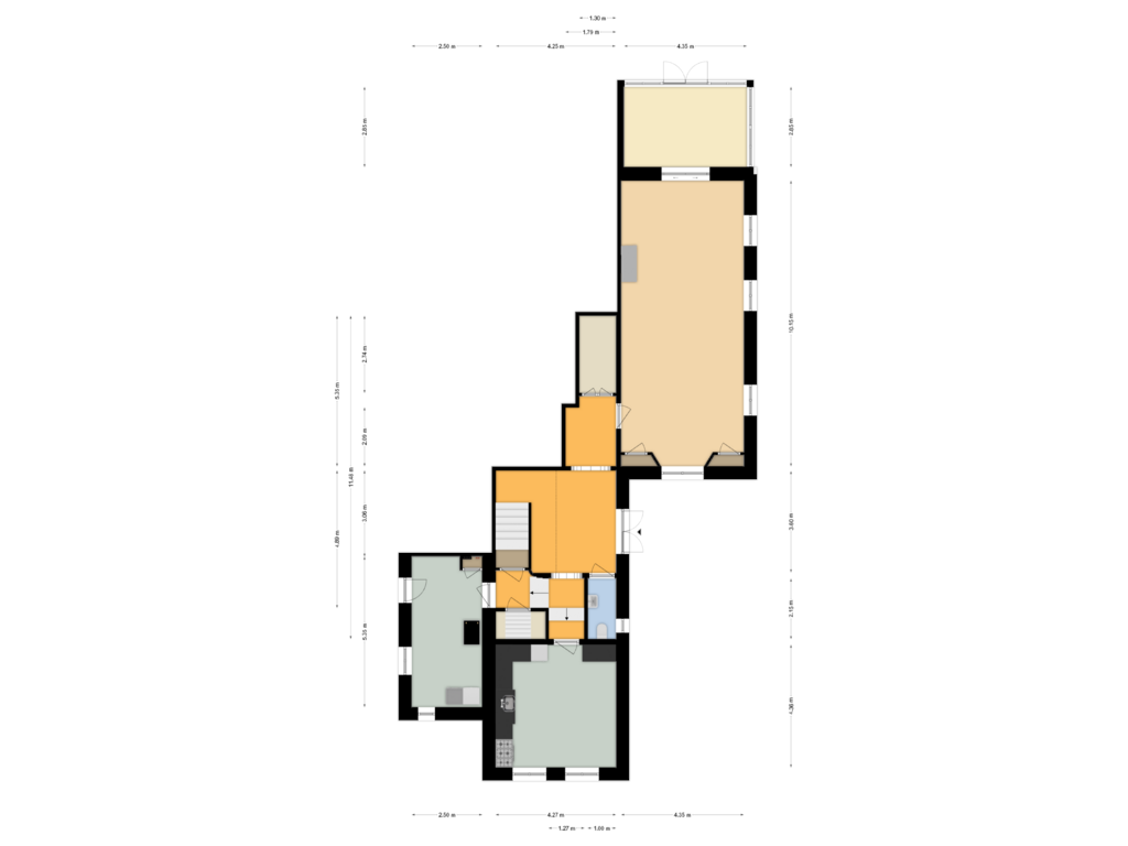 Bekijk plattegrond van BEGANE GROND van Karel Doormanstraat 8