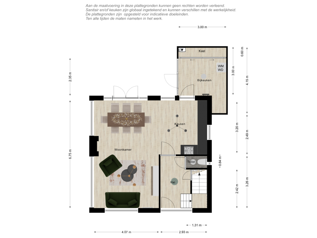 Bekijk plattegrond van Beganegrond 3D van Molenweg 10