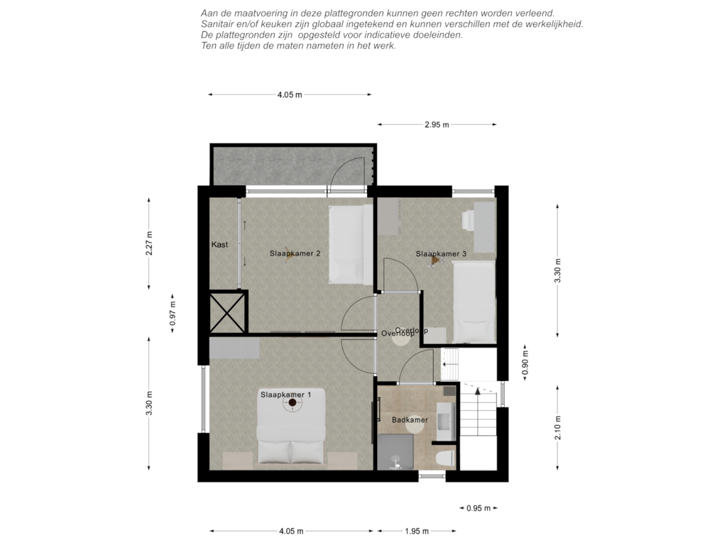 Bekijk plattegrond van 1e verdieping 3D van Molenweg 10