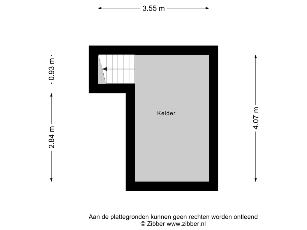 Bekijk plattegrond van Kelder van Kaatsbaan 22