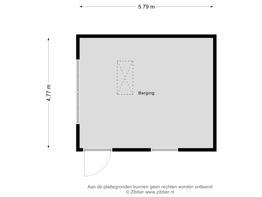 Bekijk plattegrond van Berging van Kaatsbaan 22