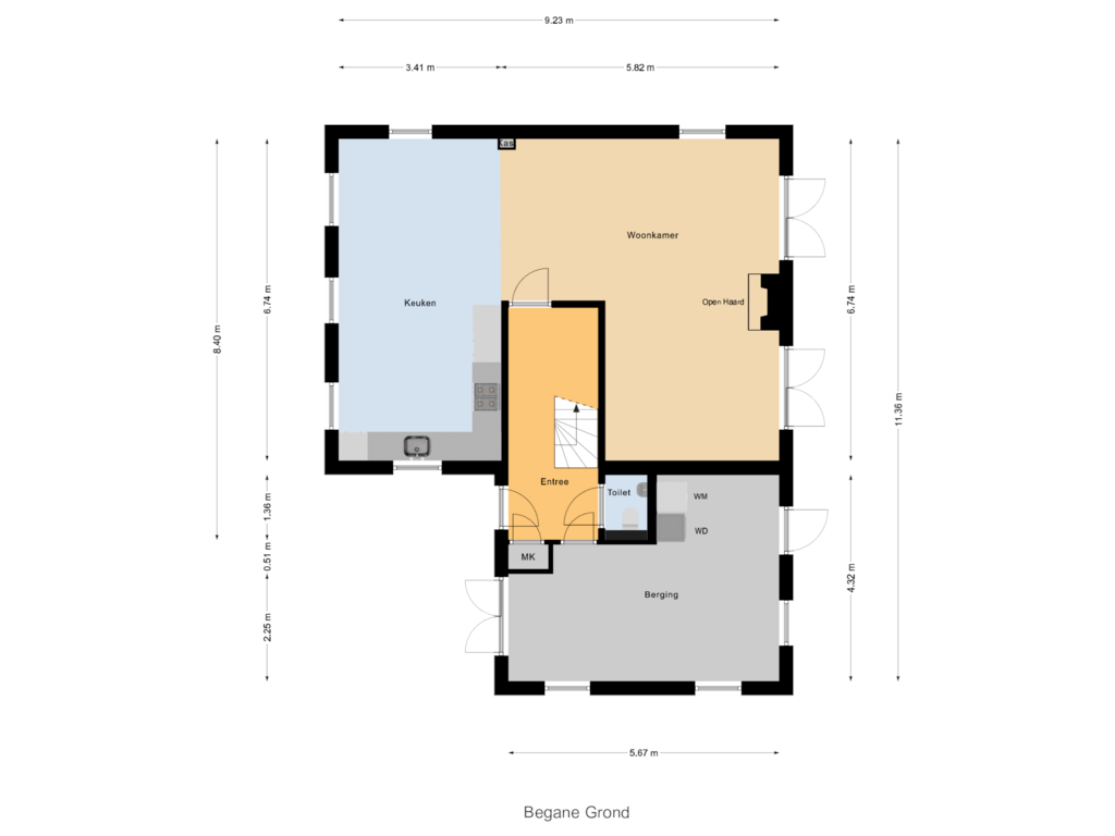 View floorplan of Begane Grond of Middelsluissedijk OZ 47