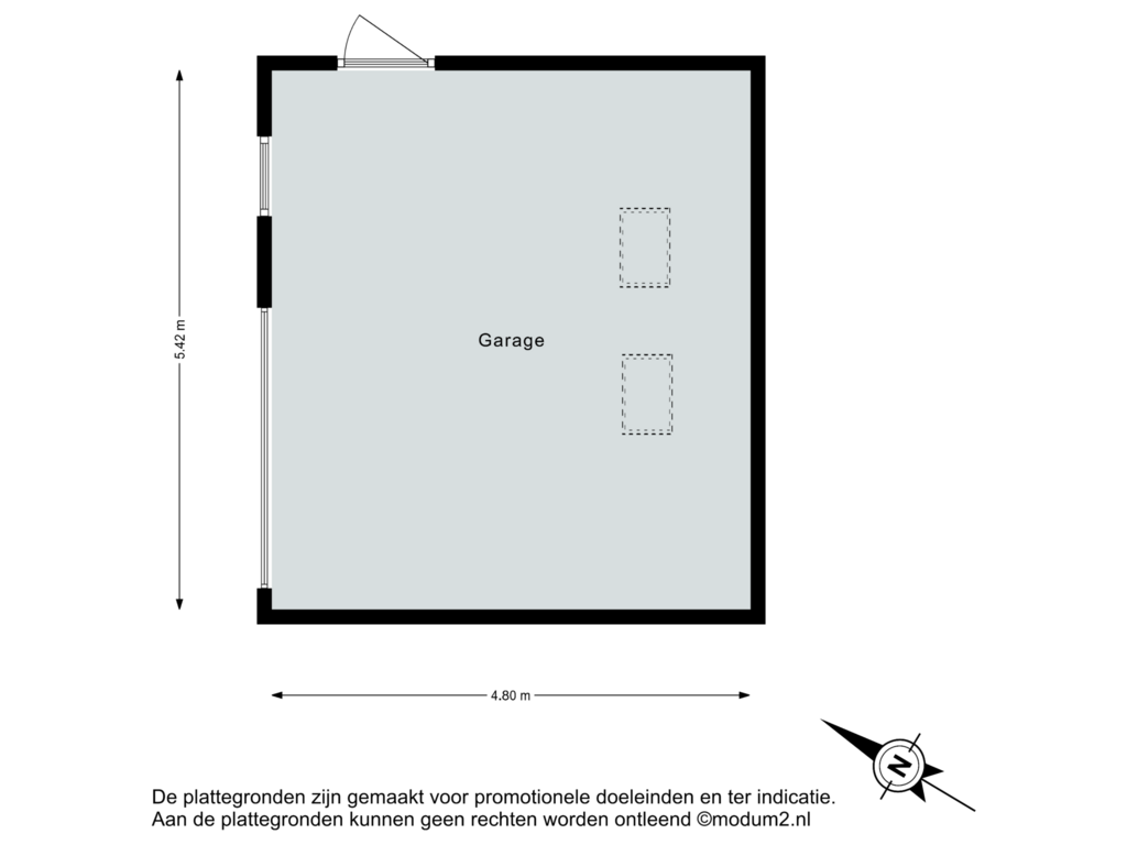 Bekijk plattegrond van Garage van Klapwijkseweg 59