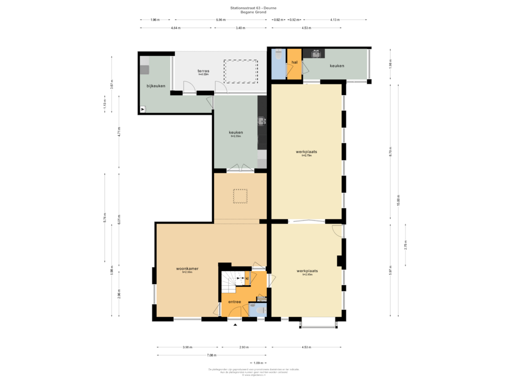 Bekijk plattegrond van BEGANE GROND van Stationsstraat 63