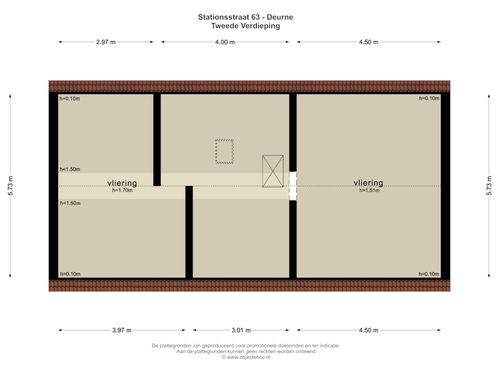 Bekijk plattegrond van TWEEDE VERDIEPING van Stationsstraat 63