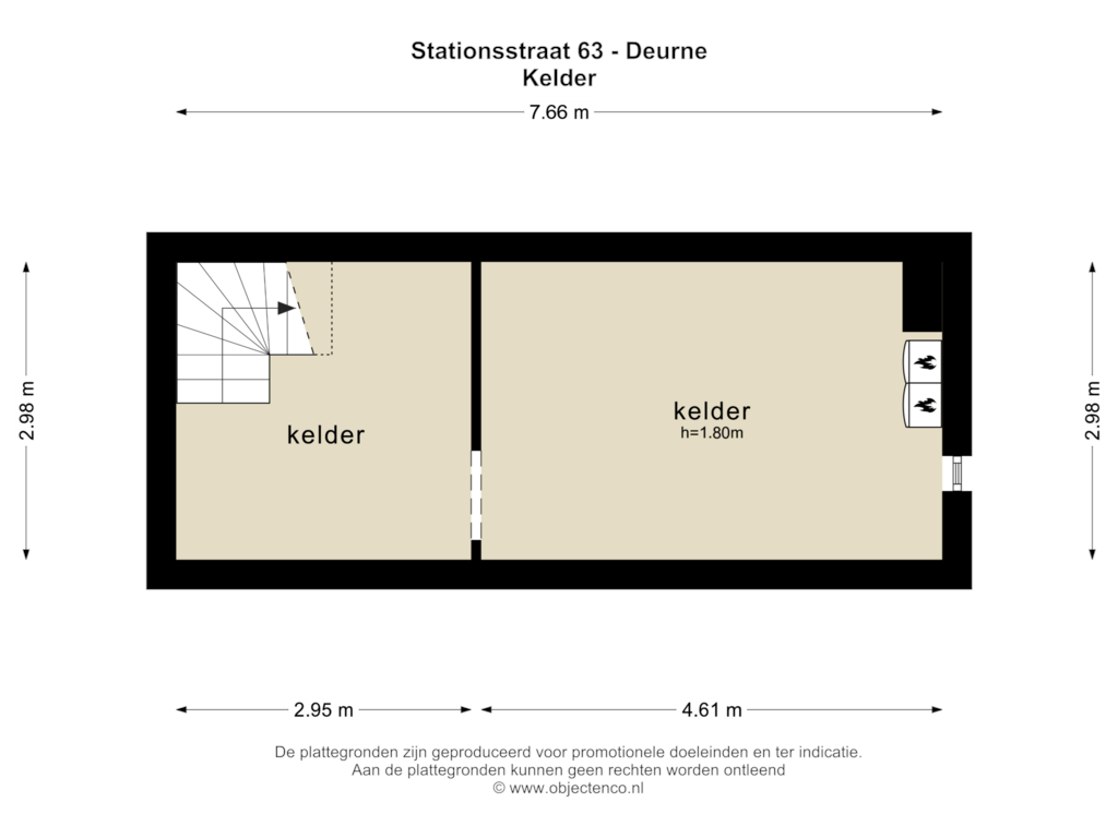 Bekijk plattegrond van KELDER van Stationsstraat 63