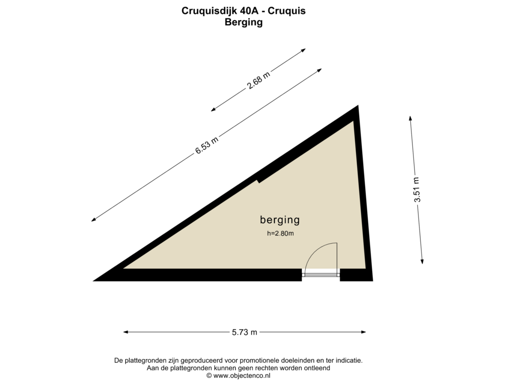 Bekijk plattegrond van BERGING van Cruquiusdijk 40-A