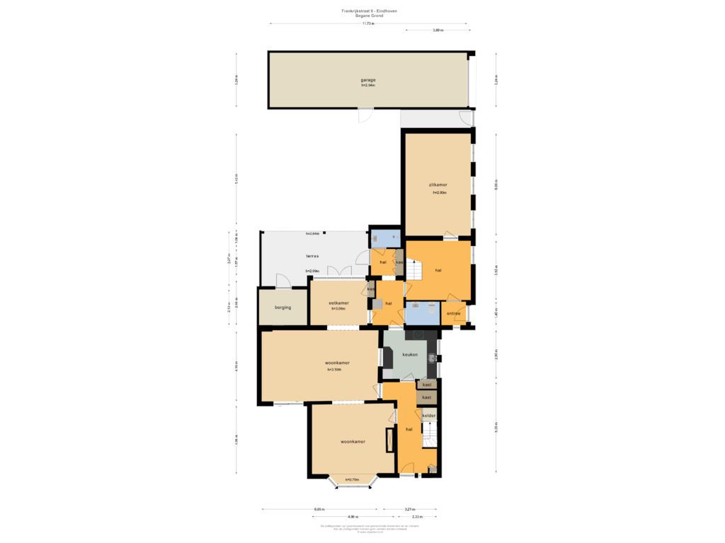 View floorplan of Begane Grond of Frankrijkstraat 9