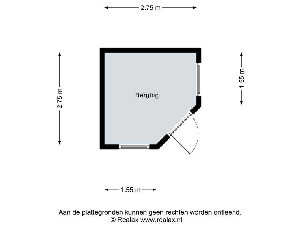 Bekijk plattegrond van Berging van Muldersweg 24