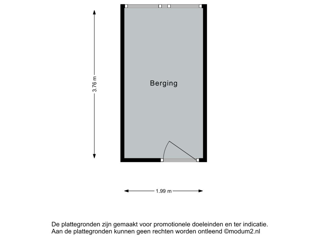 View floorplan of Berging of Van Trigtstraat 26