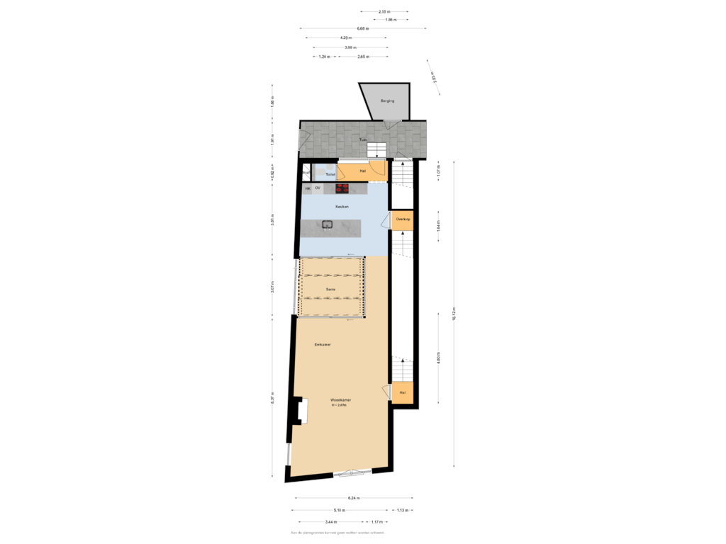 Bekijk plattegrond van 1e Verdieping van Nauwe Watersteeg 1