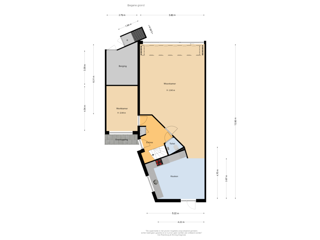 Bekijk plattegrond van Begane grond van Caro van Eycksingel 27