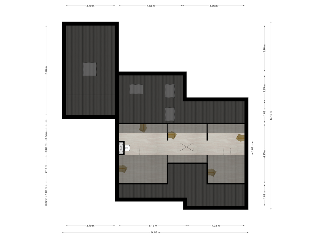 Bekijk plattegrond van Zolder van Hogevaert 7